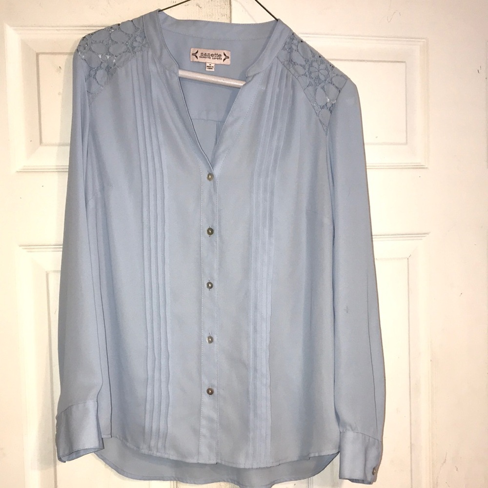 Women's Nanette Blouse with Lace Yoke